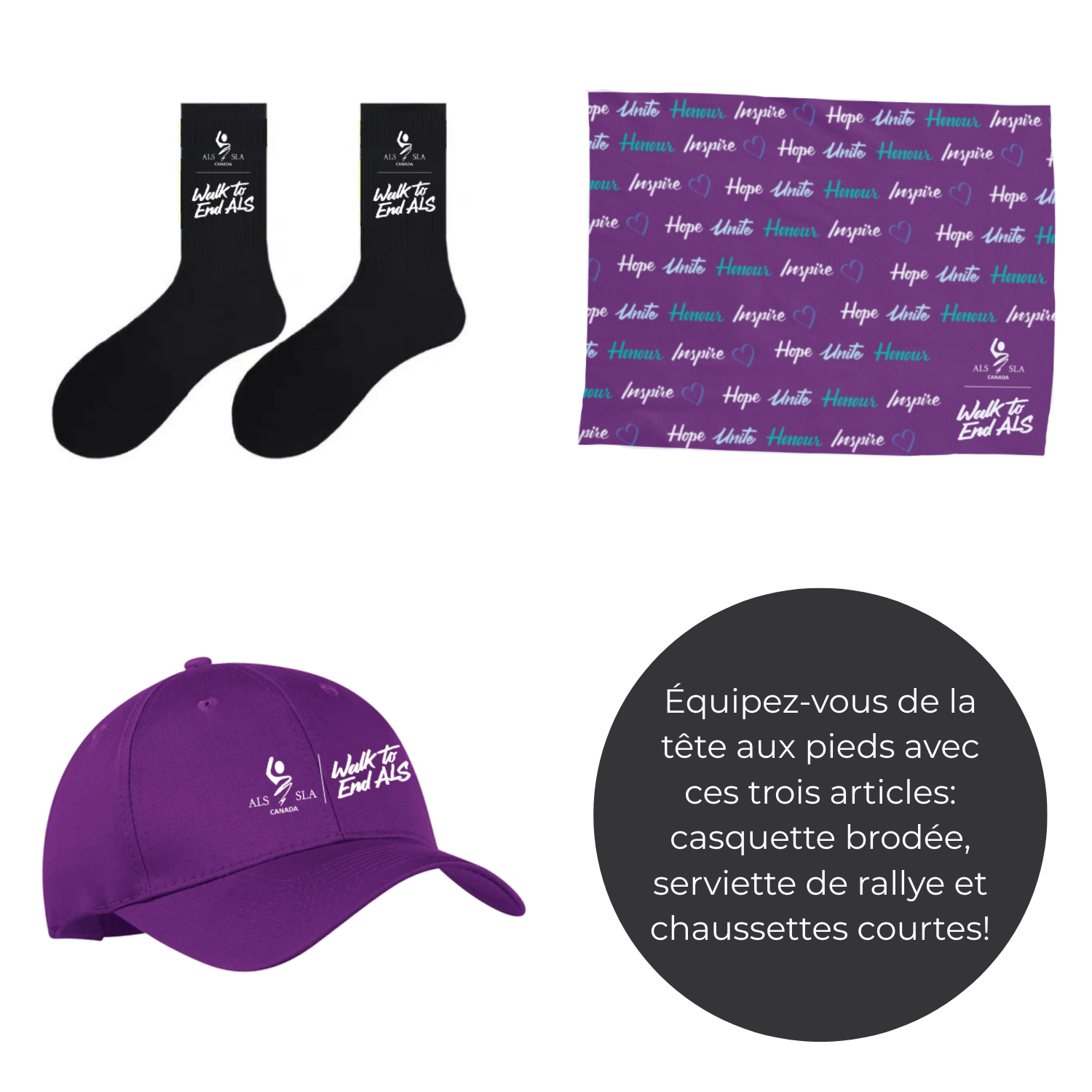 Récompense du niveau 4, les trois cadeaux pour les participants qui amassent 3 500 $ ou plus